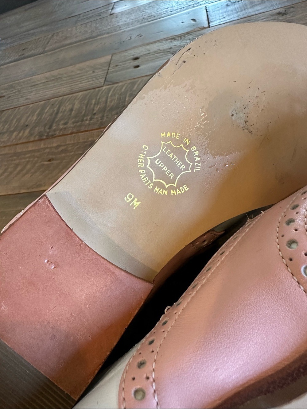 Hipoppotamus Vintage Pink & White Saddle Shoe Style Slip on Loafer Size 9 - Picture 6 of 6